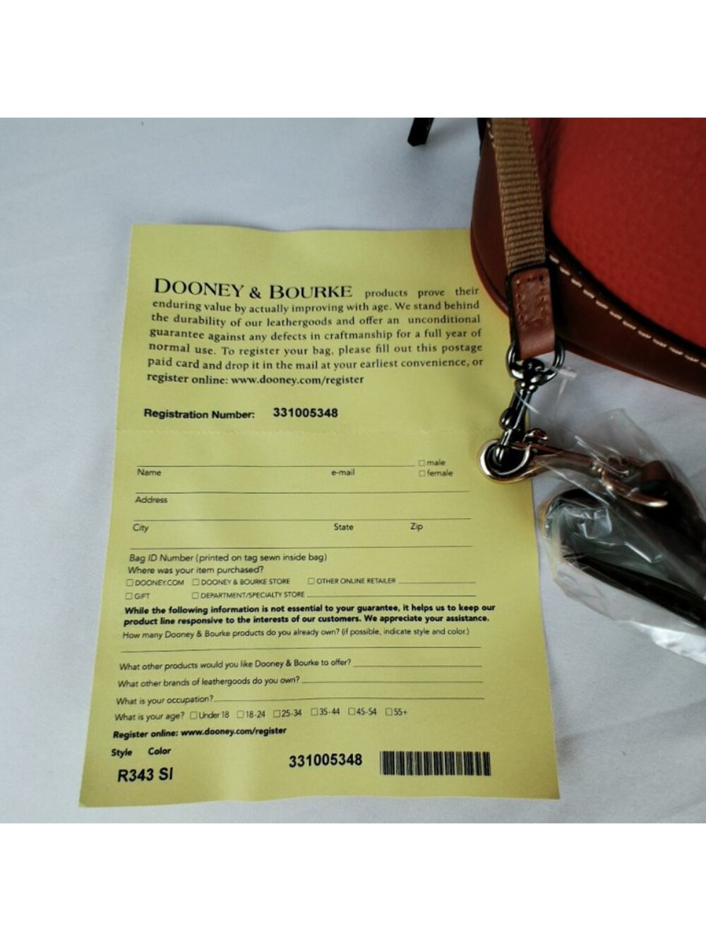 Dooney & Bourke Pebble Leather Domed Dark Salmon Satchel / Cross Body NWT - Picture 8 of 16